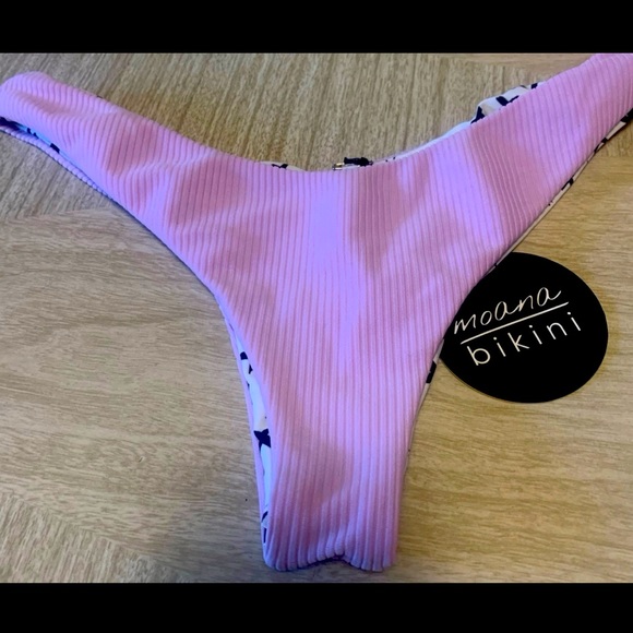 Moana Bikini Swim Moana Bikini Ribbed Reversible Bikini Bottom Poshmark